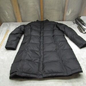 Gap Down Long Coat Womens Large Black Puffer Quilted Parka Winter Outerwear